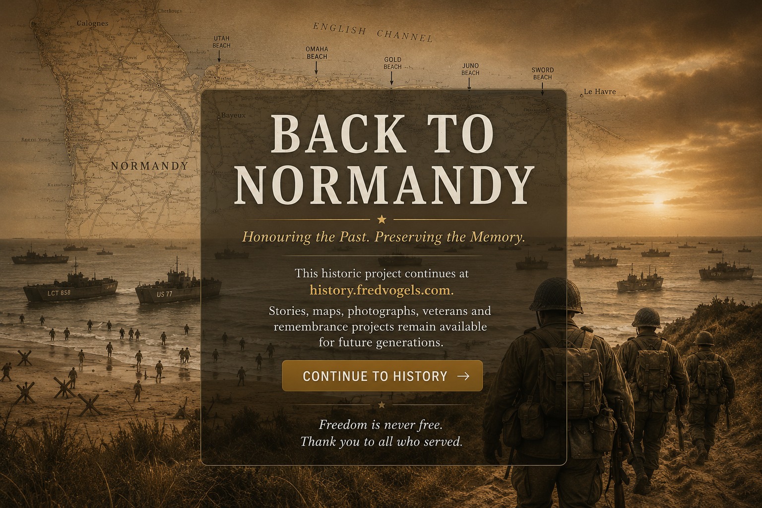 Back to Normandy - continue to history.fredvogels.com