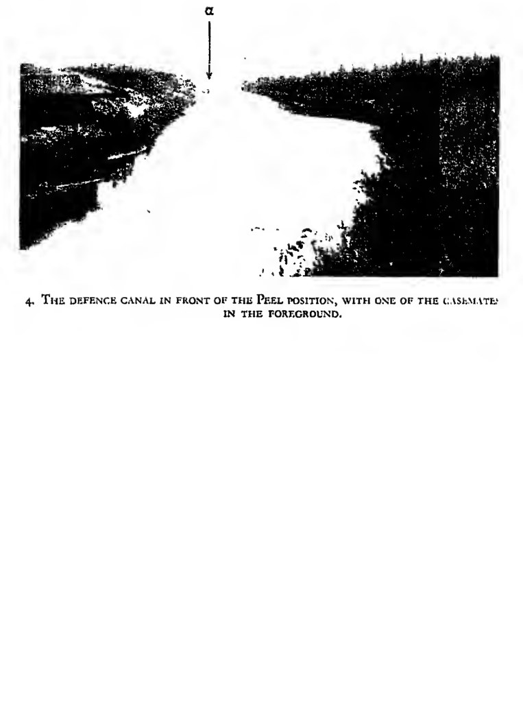 The defence canal in front of the Peel Position