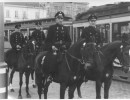 Sbírání policistů na koních pro zimní úlevu v Nizozemsku 14. listopadu 1942