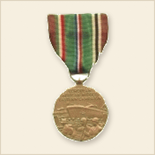 European African Middle Eastern Campaign Medal. Authorized on 6 November 1942, for members of the United States Armed Forces for service in this these theaters between 7 December 1941 to 8 November 1945.
