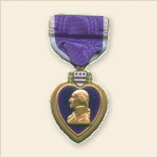 Purple Heart. Authorized on 4 February 1944 to all members of the United States Armed Forces, who distinguishes himself by heroic, outstanding achievement, or meritorious service (not involving aerial flight) involving military operations against an armed enemy.