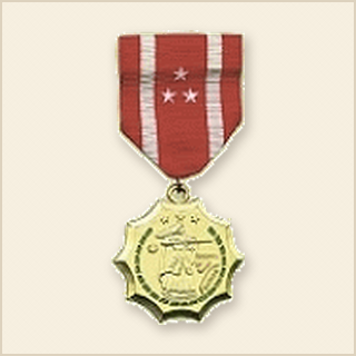 Phillipine Defense Medal. Authorized in 1945, to members of the Philippine and United States Armed Forces, for service in the liberation of the Philippines between 17 October 1944 and 3 September 1945 and in the landing operations on Leyte and adjoining islands, engagement of the enemy during the Philippine Liberation Campaign and/or service on vessels in Philippine waters for not less than 30 days between the above dates.