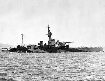 HMS Erebus target Barfleur