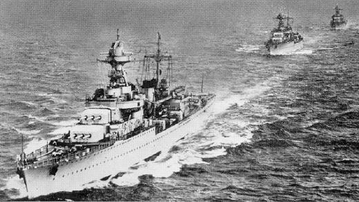 Montcalm (F) postion near Normandy coast