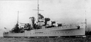 HMS Ajax Bombarding Force K near Gold beach on D-Day