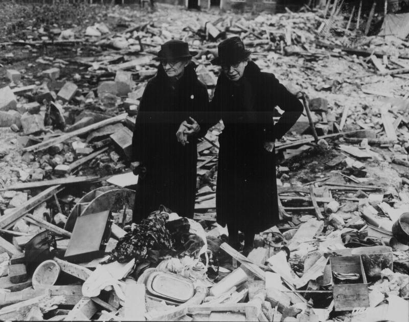Almshouse bombed Feb. 10, Newbury