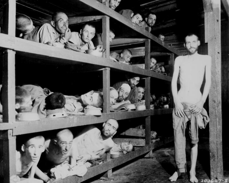 Slave laborers in the Buchenwald concentration camp near Jena