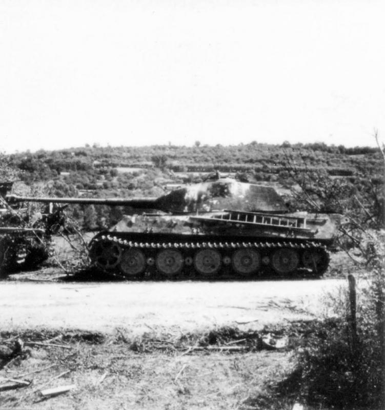German Tiger II tank near Vimoutiers