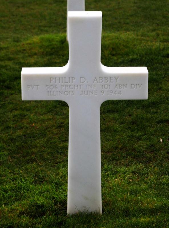 Private Abbey Philip D (Service #: 36447681) died on 1944-06-06