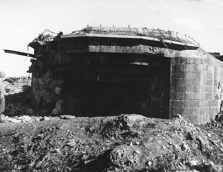 German gun emplacement near Ste. Marie du Mont