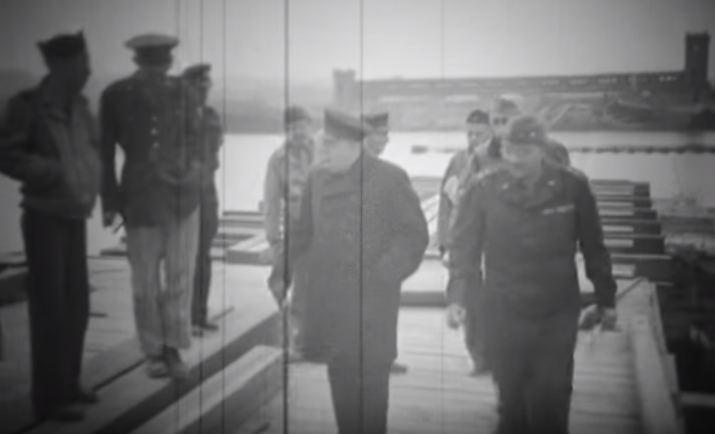 Churchill visiting Cherbourg