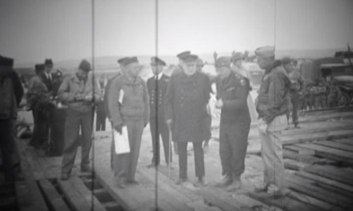 Churchill visiting Cherbourg
