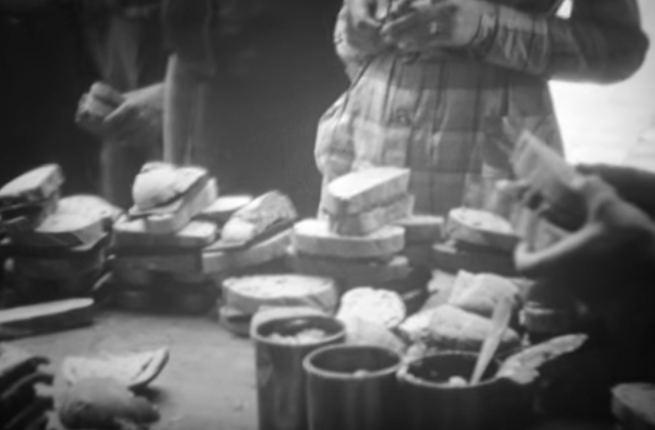 French resistance or armed civilians marching in Chartres 1944-08-18