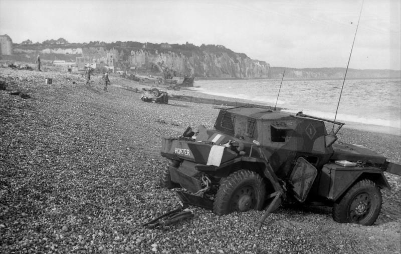 Dieppe's chert beach and cliff immediately following the raid on 19 August 1942.