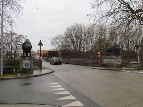 12th Manitoba Dragoons landing entering Brugge at this bridge