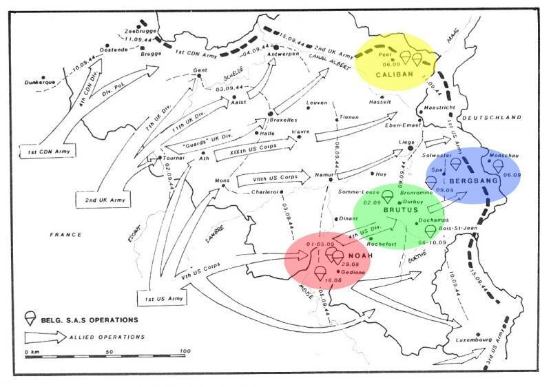 The Belgians S.A.S. Parachutists operation Brutus 2