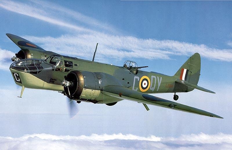 Bristol Blenheim IV (L8866 WV-) on a mission to Germany on 1940-07-03