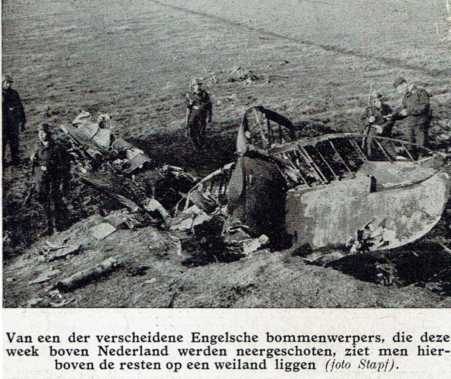 Blenheim P6895 UX-H lost at Heerhugowaard (Kerkweg) (NH) on 02-07-1940 (SGLO ref: T0737)