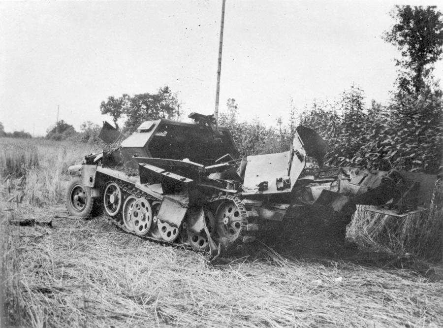 German SdKfz 251 halftrack destroyed by USAAF 9th Air Force