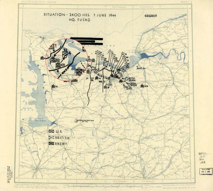 4 pehotna divizija (ZDA) napada Quineville — Montebourg Ridge