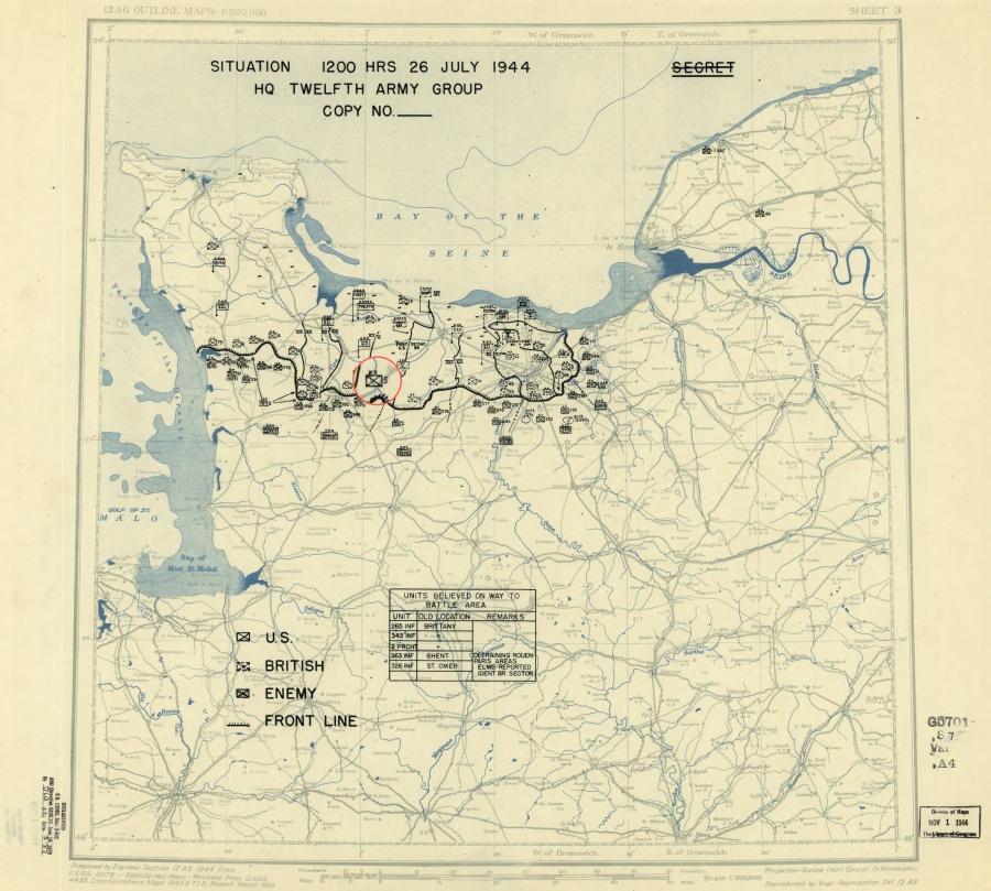 5 Infantry Division (USA) attacked to seize Vidouville