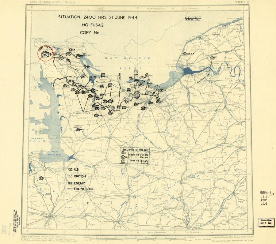 9 Infantry Division (USA) near Octeville