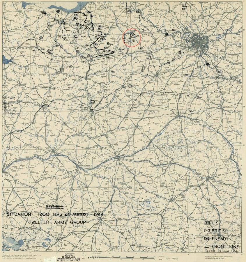 28 Infantry Division (USA) HQ near Damville