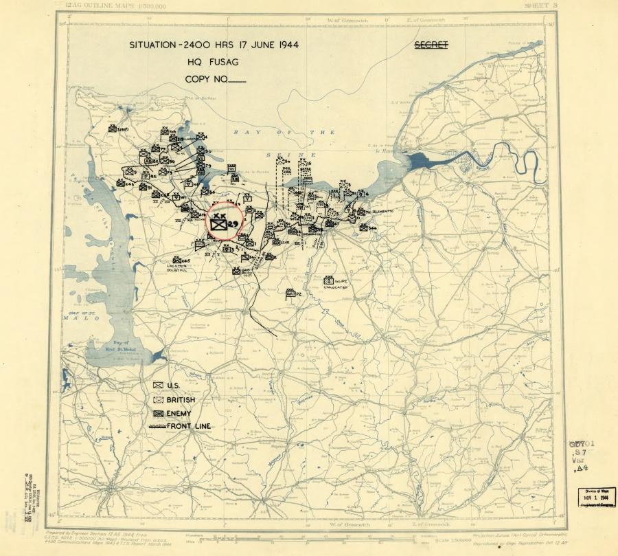 29 Infantry Division (USA) continued to attack in the direction of Saint-Lô