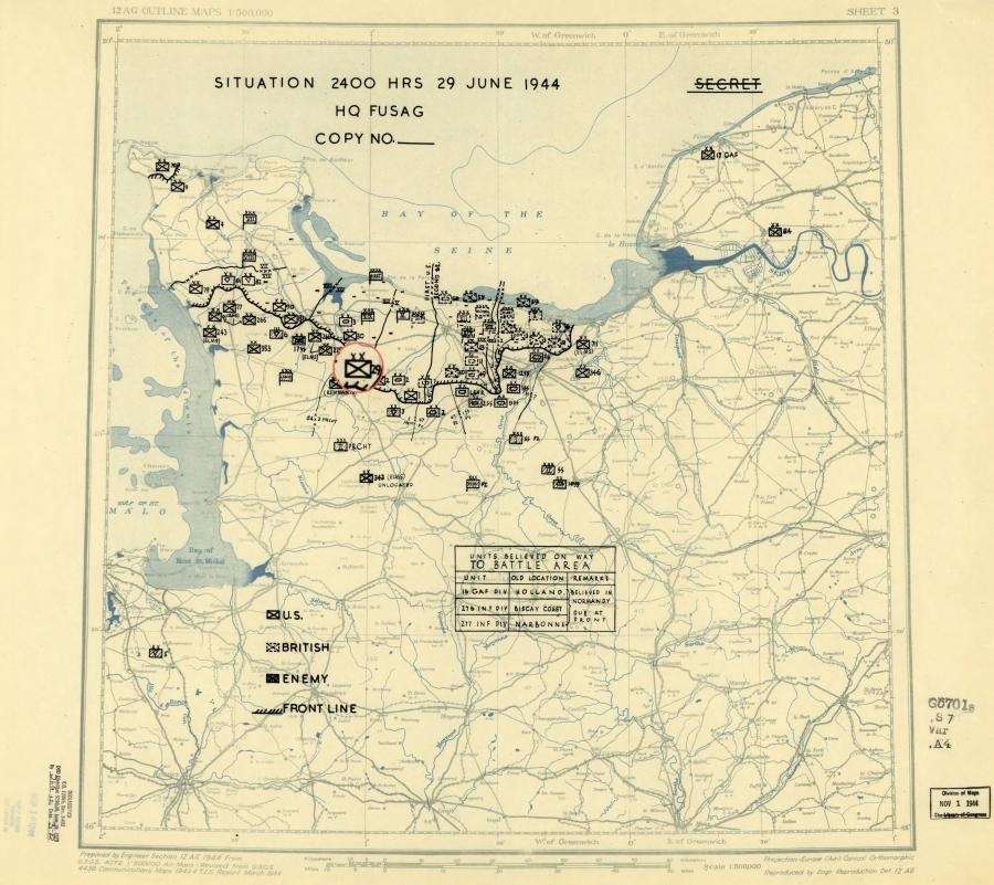 29 Infantry Division (USA) near Saint-Lô