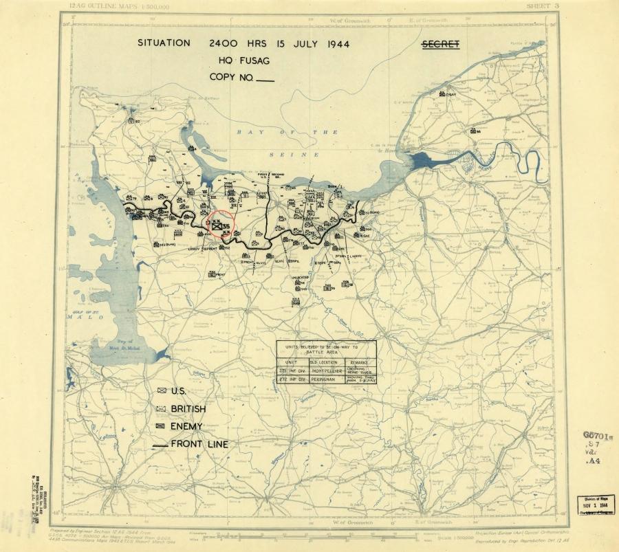 35 Infantry Division (USA) forced their way over the lip of Hill 122