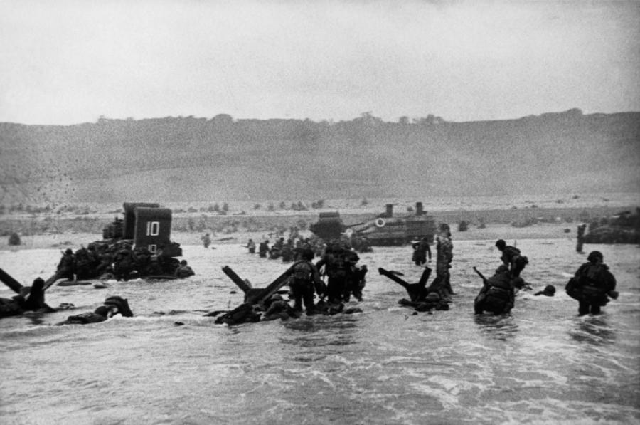 Photos by Robert Capa, Omaha Beach June 6th 1944
