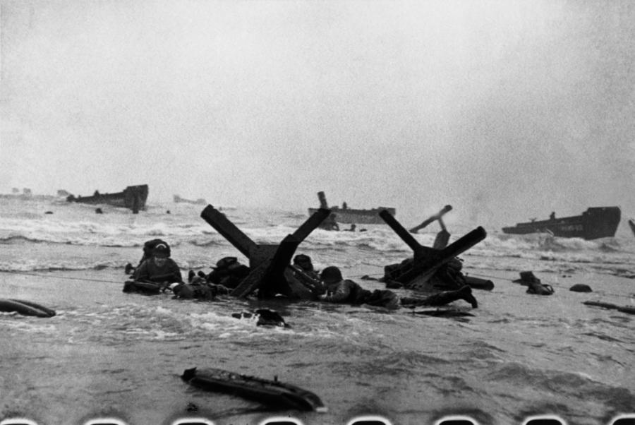 Photos by Robert Capa, Omaha Beach June 6th 1944