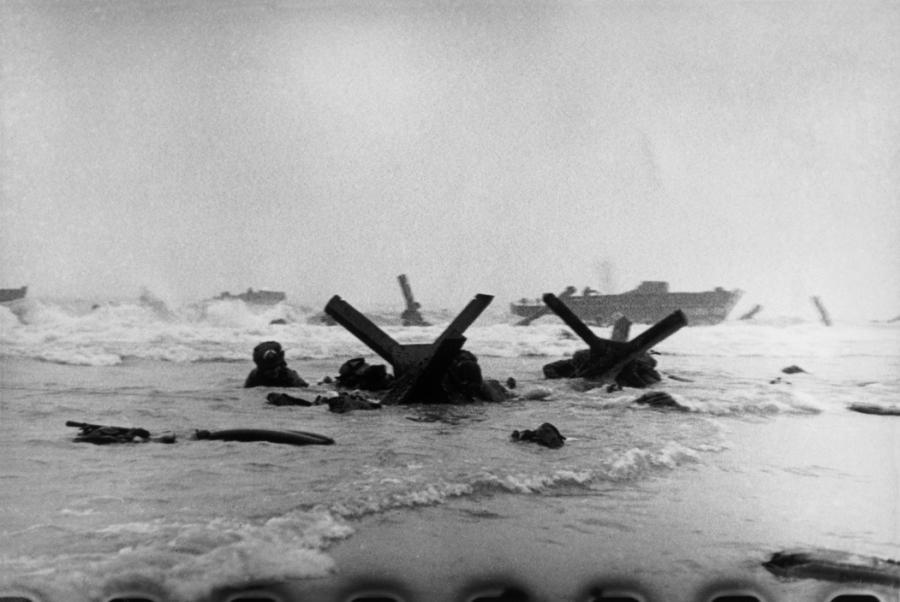 Photos by Robert Capa, Omaha Beach June 6th 1944
