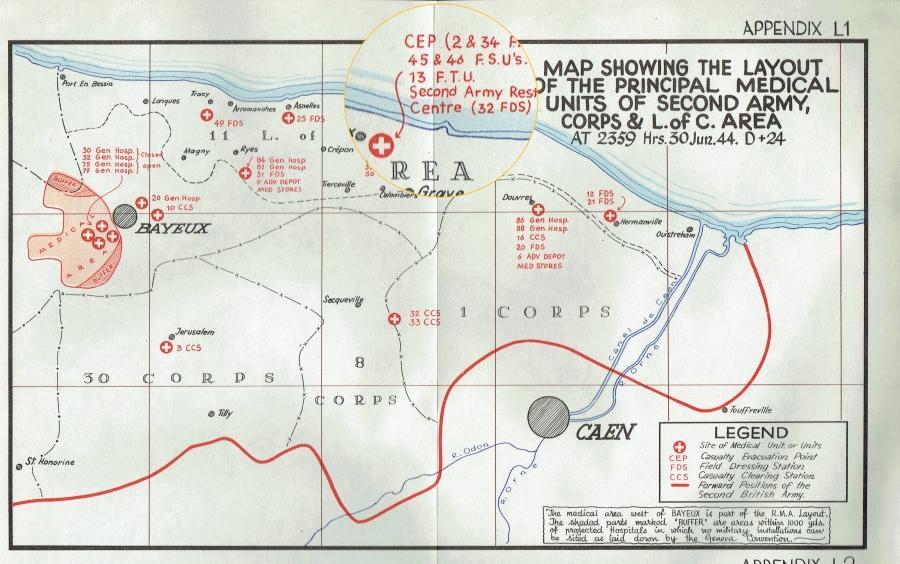 13 Field Transfusion Unit near Graye-sur-Mer