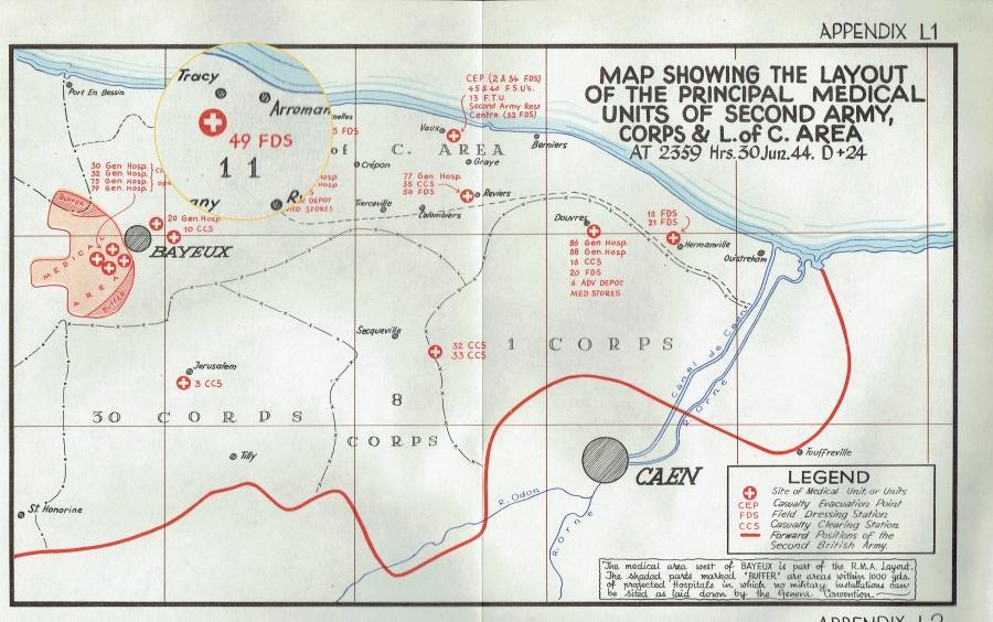 49 Field Dressing Station near Tracy-sur-Mer