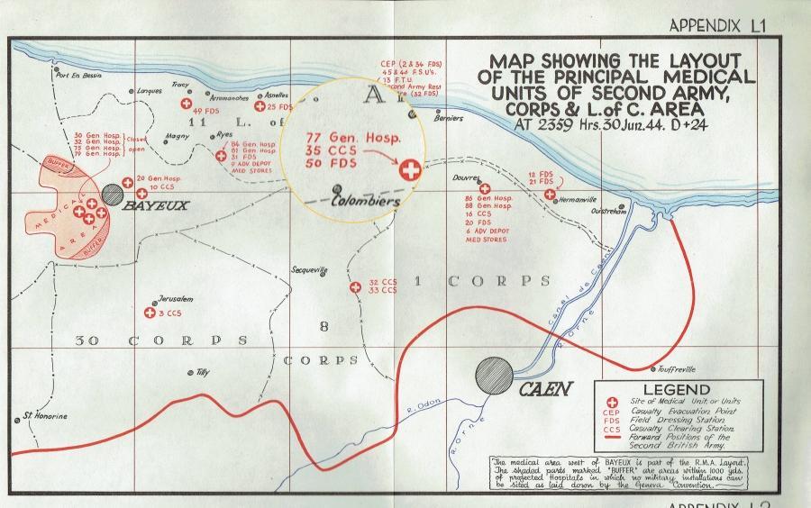 50 Field Dressing Station near Revier