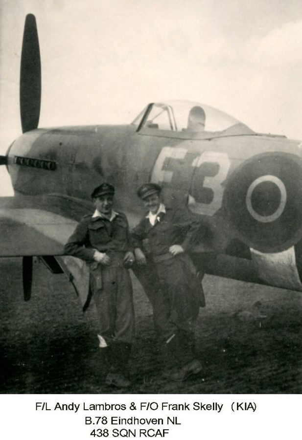 Flight of Typhoon Ib MP128 and Flying Officer F R F Skelly on 1945-01-22