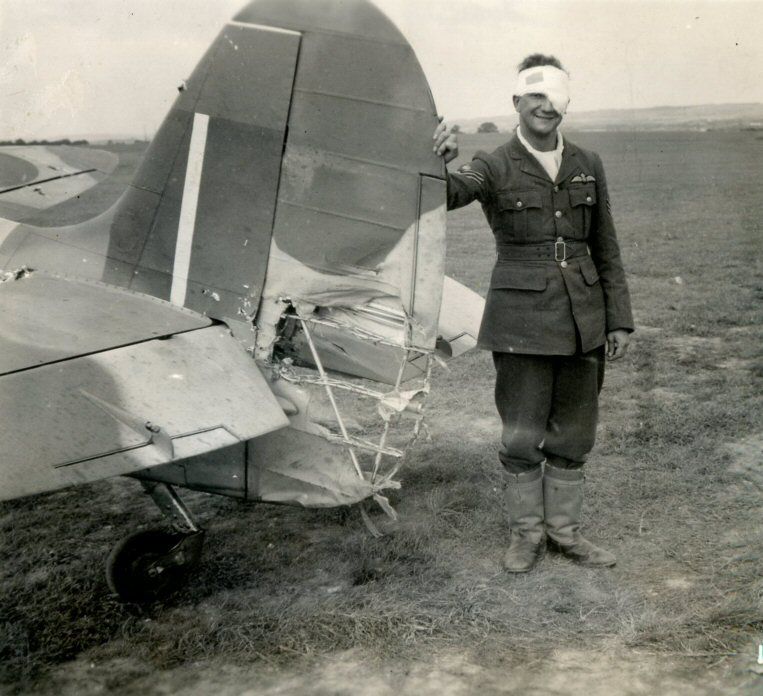 Flight of Spitfire IX BS120 and Flight Sergeant B M Zobell on 1942-08-19