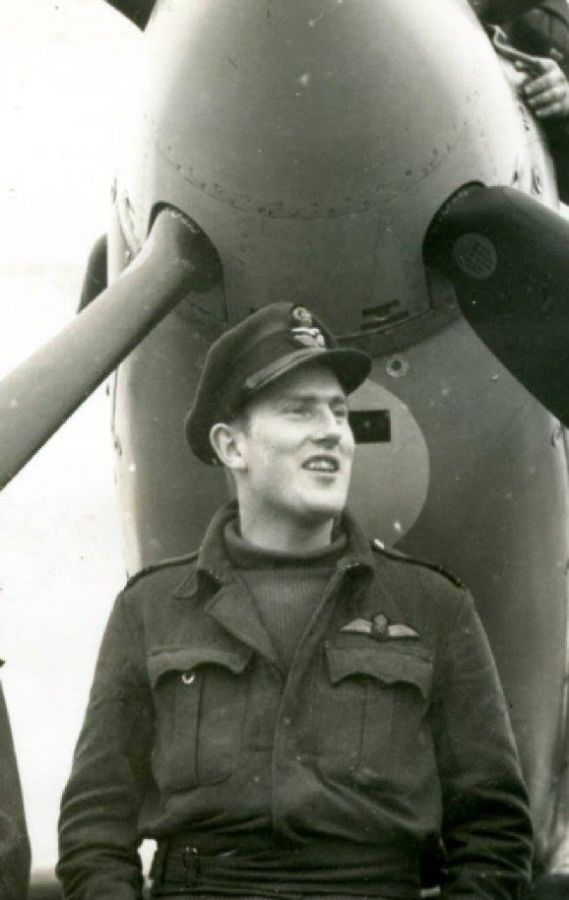 Flight of Spitfire IX MJ131 and Squadron Leader L M Cameron on 1944-07-03