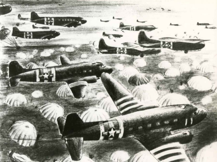 1944-06-06 01:50 D-day | Paratroopers landing