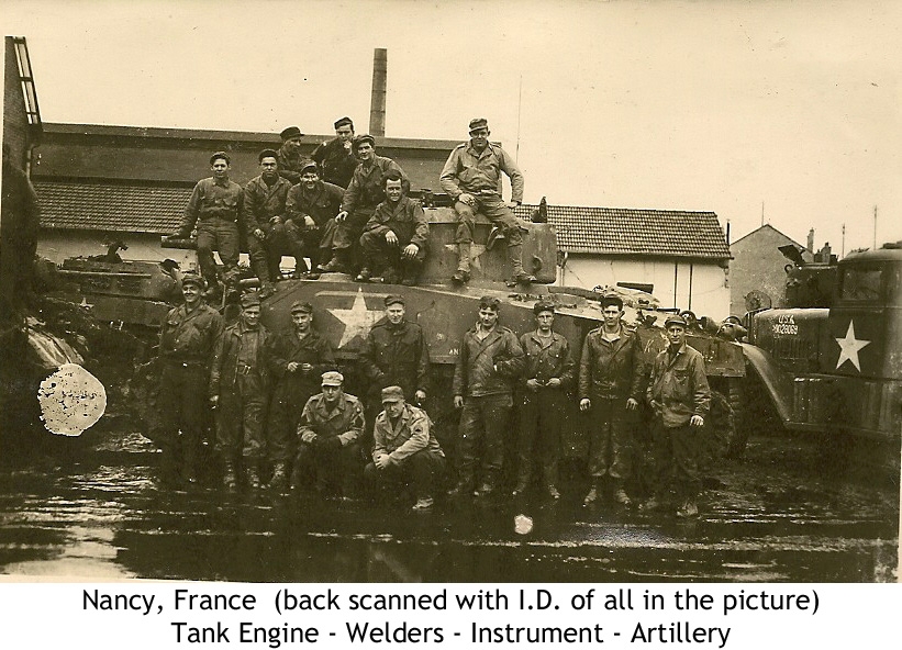 552 Ordnance Heavy Maintenance Company (USA) arrived Nancy