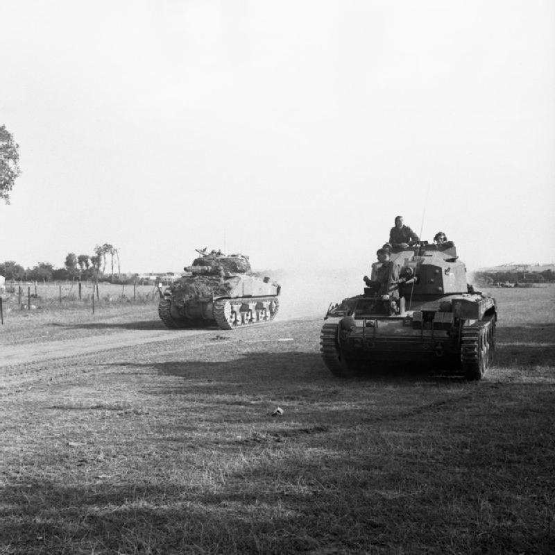 1/6 The Queen's Royal Regiment firing on enemy tanks and infantry