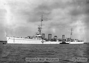 HMS Emerald part of Bombarding Force K near Gold beach on D-Day