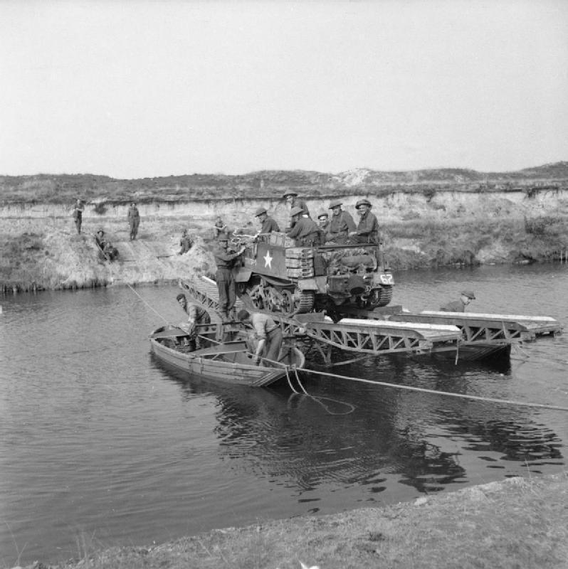1st Battalion, East Lancashire Regiment (UK) on a raft
