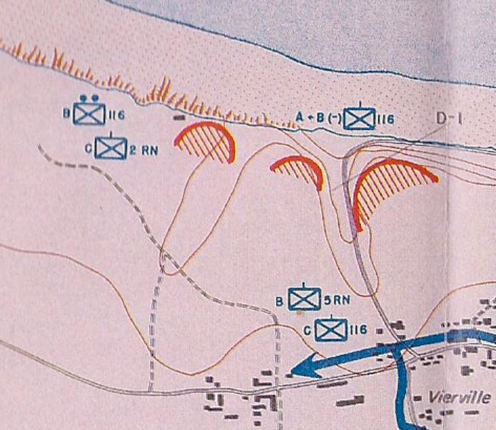 2nd Ranger Battalion C Company near beach Vierville