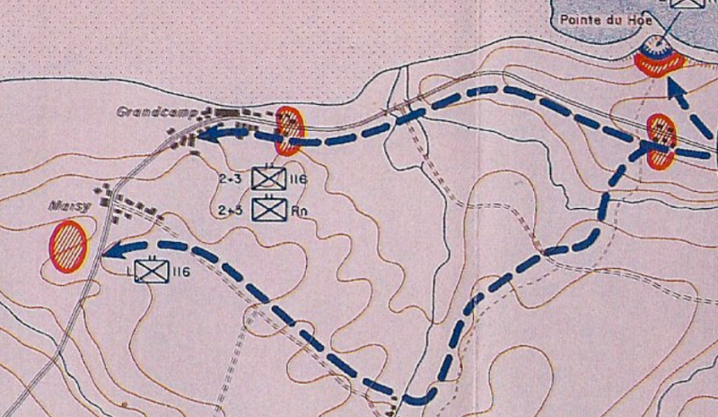 116th Infantry Regiment (USA) 1st Battalion to Maisy