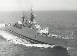 HMS Undaunted part of Bombarding Force K near Gold beach on D-Day