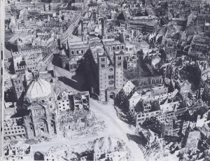 Avro Lancaster I (NG503 PG-W) on a mission to Wurzburg on 1945-03-17