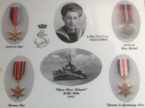 H.M.S.Nith hit by a Mistel