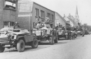2nd Household Cavalry Regiment and the bridge over the river Tongelreep at Aalst
